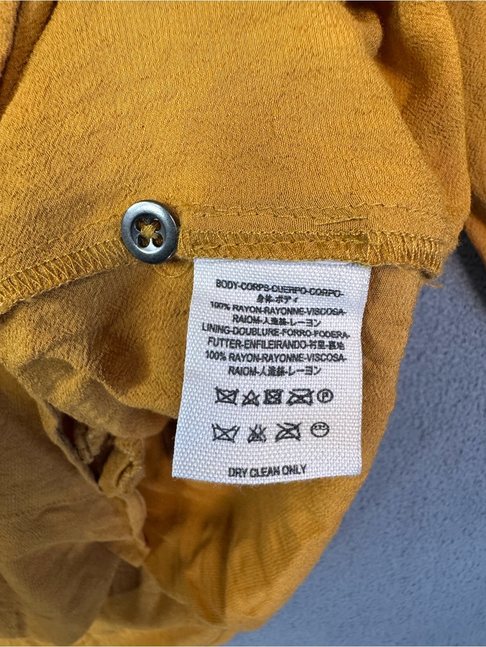 Free People Boho Mustard Yellow Gathered Waist Front Pocket Tunic Dress, S - Picture 8 of 14